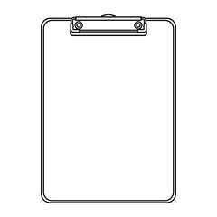 office clipboard clip stationery element blank icon vector illustration outline