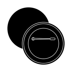 round pin badge template front and back design empty for corporate identity vector illustration pictogram