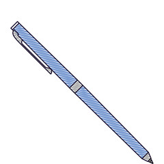 classic ballpoint pen write supply office object vector illustration drawn image
