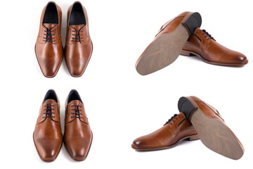 Group of Shoes on isolated background, comfortable footwear.