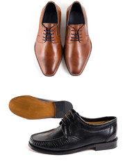 Group of Shoes on white background.