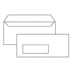 corporate envelope business stationery templates empty vector illustration dotted line design