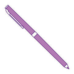 classic ballpoint pen write supply office object vector illustration
