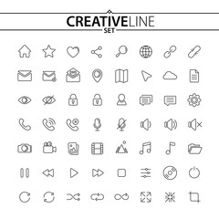 Universal thin icons set for Your Web and Mobile Design
