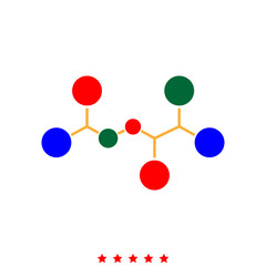 Molecule icon . Different color .