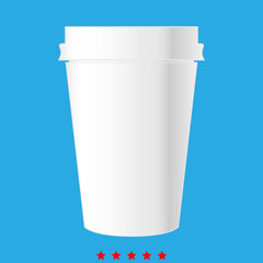 Paper coffee cup icon . Different color .