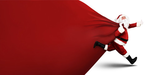 Weihnachtsmann mit einem Sack voller Geschenke!
