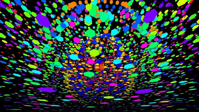 Rotation around the pulsating figure. close-up. Pulsating patterns that change color. VJ background.