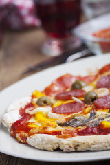Nahaufnahme einer Pizza