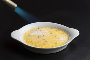 Nahaufnahme von einer Creme Brule