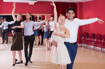 Couples enjoying latin dances