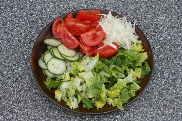 Salatteller-frischer Salat