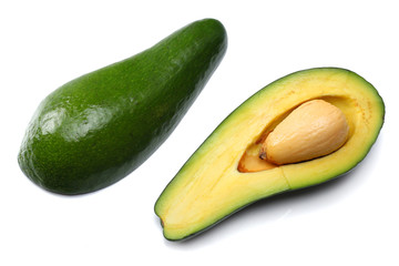 healthy food. fresh avocado isolated on white background