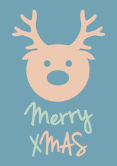 Christmas decorations with wishes - vintage greeting card. Vector.