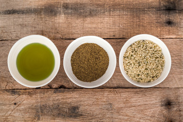 Hemp oil, protein and seed