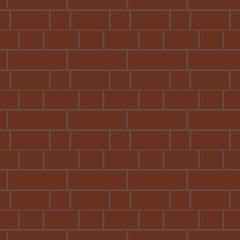 Red brick wall background. Flat and solid color vector illustration.
