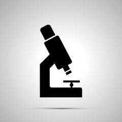 Microscope silhouette, simple black icon