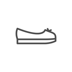 Ballerina shoe line icon