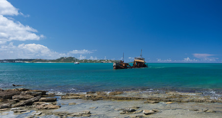 Obraz premium Sint Maarten Ship Wreck