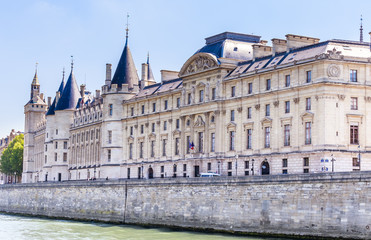 Fototapeta na wymiar The Concierge along the River Seine, Paris. France