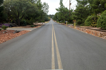 Looking down Jordan  Road in Sedona
