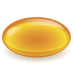 Illustration of an oil capsule, pharmaceuticals, medicine. Ideal for medical and pharmaceutical catalogs and information