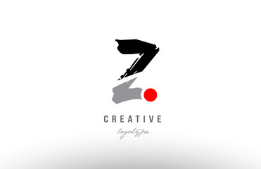 z grunge black grey alphabet letter logo icon design - obrazy, fototapety, plakaty
