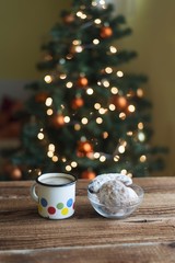 cup of coffee on wooden table