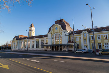 Railway station in the city Burgas, Bulgaria