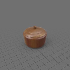 Decorative wood box with lid