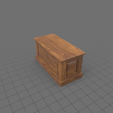 Wood blanket chest
