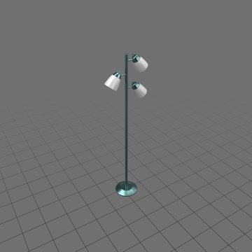 Floor lamp with three lights