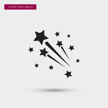 Fireworks icon simple winter vector sign