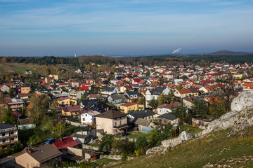 Fototapeta na wymiar View on the Olsztyn city near Czestochowa, Silesia, Poland