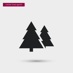 Fototapeta premium Xmas tree icon simple winter vector sign