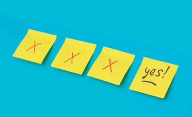 Color stickers with fails and one ascend