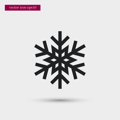 Snowflake icon simple winter vector sign