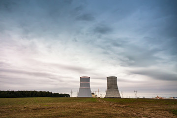 Fototapeta na wymiar View of building of Belarus Nuclear power plant