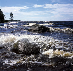 Онежское озеро, шторм 