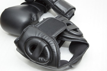 gloves and belt kickboxing