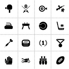 Competition icons. vector collection filled competition icons