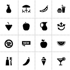 Fresh icons. vector collection filled fresh icons