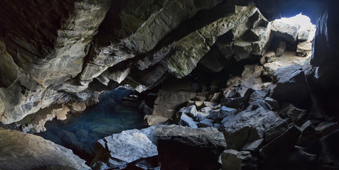 Iceland's Underground hot springs called grjotagja
