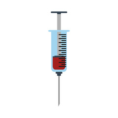 Medical syringe symbol icon vector illustration graphic design