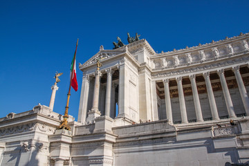 Fototapeta na wymiar Piazza Venezia in Rome - Altar of the Fatherland