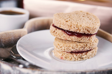 Sweet sandwiches for Valentine's Day