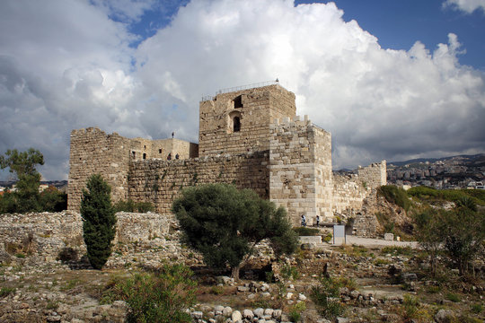 Crusader Castle and Roman ruins of Byblos historical center, Lebanon