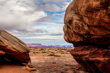I captured this large boulder image while on Pothole Point in the Needles District of the Canyon Lands National Park in Utah.