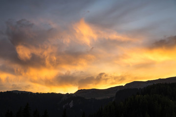 Sunset in Bucegi Mountains, Romania
