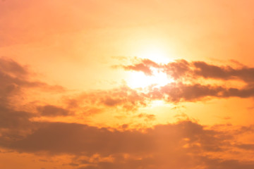 Beautiful light from the nature at sunset every day.